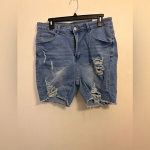 SHEIN ripped jorts